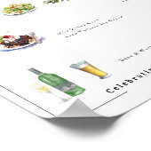 Illustriert Bespoke | Hochzeitmenü Poster (Ecke)