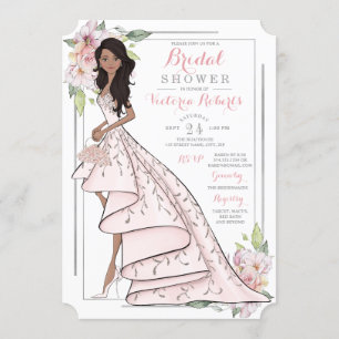 Illustriert Bridge Floral Brautparty Einladung