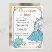 Illustriert Cinderella Fairy Tale Thema Einladung (Vorne/Hinten)