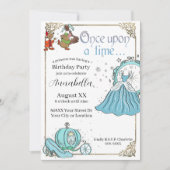 Illustriert Cinderella Fairy Tale Thema Einladung (Vorderseite)