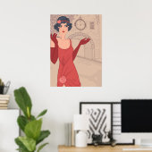 Illustriert Flapper Girl Poster (Heimbüro)