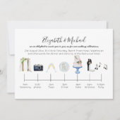 Illustriert Garden Wedding Timeline Einladung (Vorderseite)