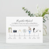 Illustriert Garden Wedding Timeline Einladung (Stehend Vorderseite)