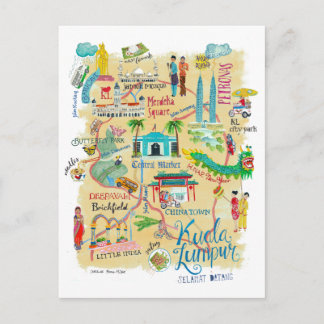 Illustriert Gelbe Karte Kuala Lumpur