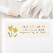 Illustriert-Gelbe Wildblume-Rücksendeadresse (Insitu)