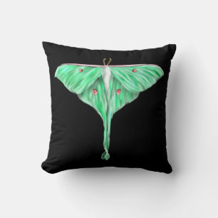 Illustriert Green Lunar Moth Kissen
