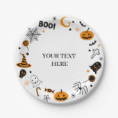 Illustriert Halloween Pappteller (Vorderseite)