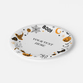 Illustriert Halloween Pappteller (Schrägansicht)