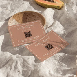 Illustriert handschriftlich Gezeichnet QR-Code-Hoc RSVP Karte