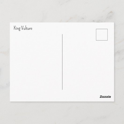 Illustriert King Vulture Postkarte (Rückseite)
