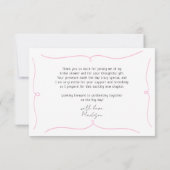 Illustriert Martini-Brautparty Dankeskarte (Rückseite)