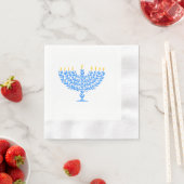 Illustriert Menorah Hanukkah Serviette (Beispiel)