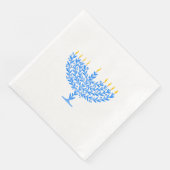 Illustriert Menorah Hanukkah Serviette (Ecke)