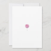 Illustriert Pink Ballon Bereit zum Pop Kinderdusch Einladung (Rückseite)