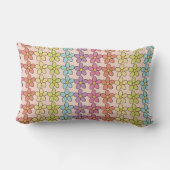 Illustriert Retro Rainbow Daisy Muster Lendenkissen (Rückseite)