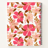 Illustriert rosa Blumenmuster handgezeichnet Notizblock (Rückseite)