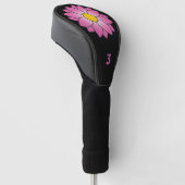 Illustriert rosa Daisy Head Cover Golf Headcover (angewinkelt)