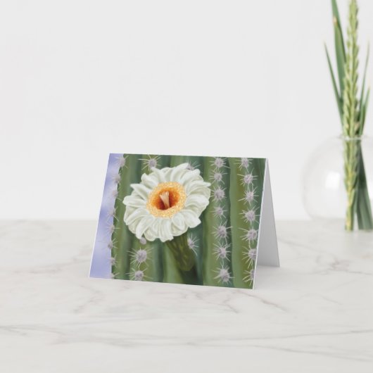 Illustriert Saguaro Cactus White Blume (Vorderseite)