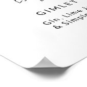 Illustriert Signature Drink-Zeichen Poster (Ecke)