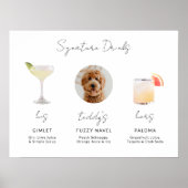 Illustriert Signature Drink-Zeichen Poster (Vorne)