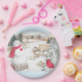 Illustriert Snowmen Winter Wonderland Pappteller (Party)