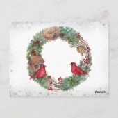 Illustriert Snowmen Winter Wonderland Postkarte (Rückseite)