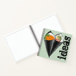 Illustriert Sushi Handroll Notizblock