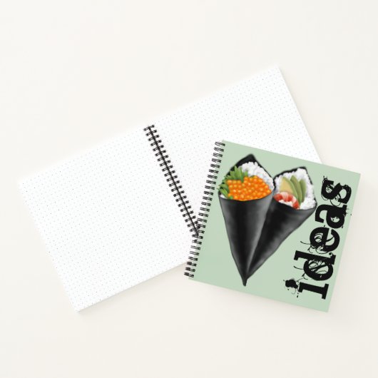 Illustriert Sushi Handroll Notizblock (Innenseite)