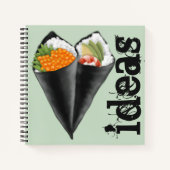 Illustriert Sushi Handroll Notizblock (Vorderseite)