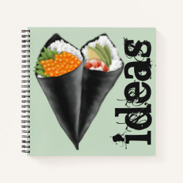 Illustriert Sushi Handroll Notizblock