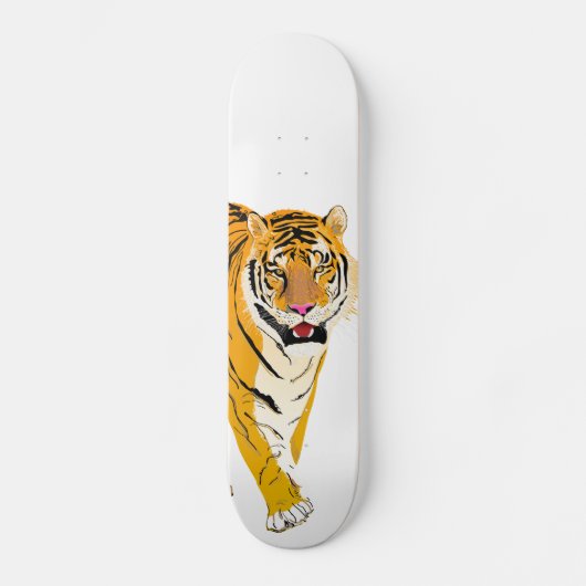 Illustriert Tiger Skateboard (Vorderseite)