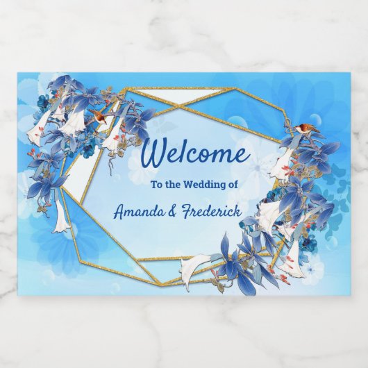 Illustriert-Weißer Wasserfarben-Mondblume Schaumweinetikett (Einzelnes Label)