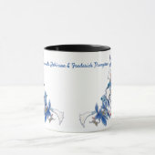 Illustriert-Weißer Wasserfarben-Mondblume Tasse (Zentrum)