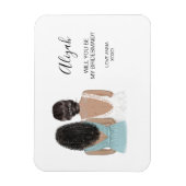 Illustriert Werden Sie mein Magnet für Brautjungfr (Vertikal)