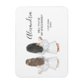 Illustriert Werden Sie mein Magnet für Brautjungfr (Vertikal)