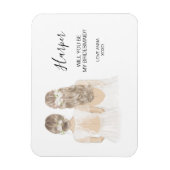 Illustriert Werden Sie mein Magnet für Brautjungfr (Vertikal)