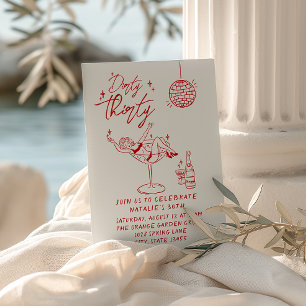 Illustrierte 30. Geburtstagsparty Einladung