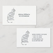 Illustrierte Abdeckung der Tierarztart Visitenkarte (Vorne/Hinten)