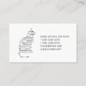 Illustrierte Abdeckung der Tierarztart Visitenkarte (Rückseite)