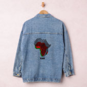Illustrierte Afrika-Denimjacke – Schwarze Geschich Jeansjacke (Hangar)