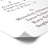 Illustrierte Alphabetisierungstabelle für Wasserfa Poster (Ecke)