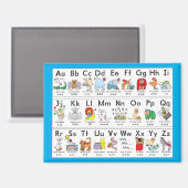Illustrierte Alphabettiere Magnet (Vorderseite/Rückseite)