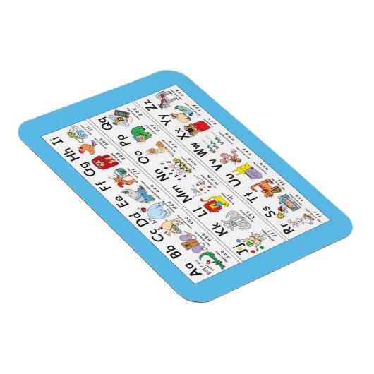 Illustrierte Alphabettiere Magnet (Rechte Seite)