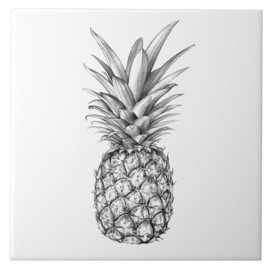 Illustrierte Ananas-Muster Fliese (Vorderseite)