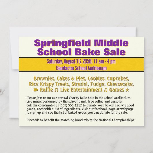 Illustrierte Ankündigung von "Bake Sale Cat" (Rückseite)