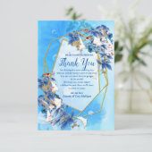 Illustrierte Aquarellmoon-Blume Danke-Karte RSVP Karte (Stehend Vorderseite)