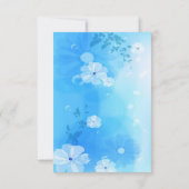 Illustrierte Aquarellmoon-Blume Danke-Karte RSVP Karte (Rückseite)