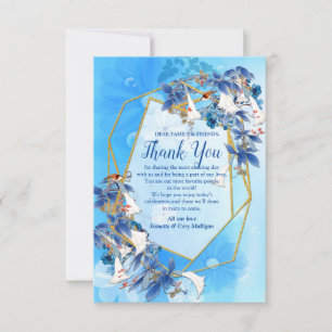 Illustrierte Aquarellmoon-Blume Danke-Karte RSVP Karte