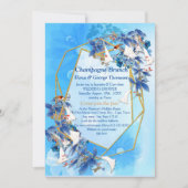 Illustrierte Aquarellmoon Blume Dusche Einladung (Vorderseite)