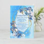 Illustrierte Aquarellmoon Blume Dusche Einladung (Stehend Vorderseite)